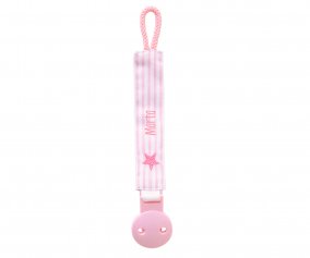 Sujetachupetes Personalizado Oxford Rosa