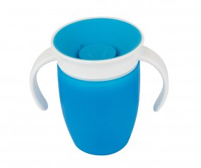 Bicchiere Antigoccia con Manici Miracle 360 Azzurro 200ml