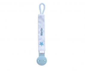 Personalized Pacifier Holder Oxford Blue