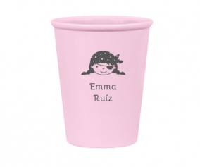 Verre Personnalisable Fille Pirate(+couleurs)