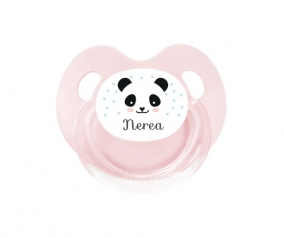 Pink Panda Personalised Retro Soother
