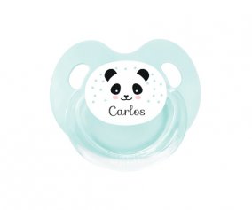 Aqua Panda Personalised Retro Soother