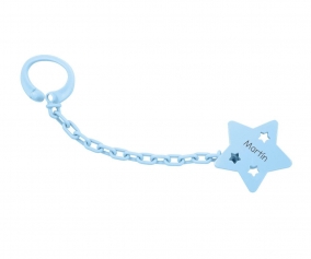 Porta chupeta Personalizado Blue Star