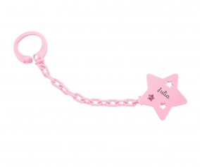 Sujetachupetes Personalizable Estrella Rosa