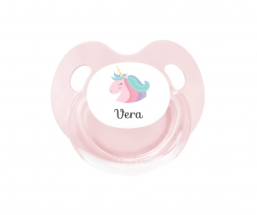 Pink Unicorn Personalised Retro Soother