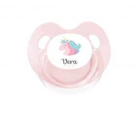 Sucette Personnalisable Rtro Rose Licorne