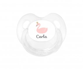 Sucette Personnalisable Rtro Transparent Cygne