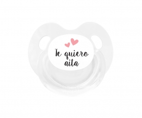 Chupete Retro Blanco Te quiero aita