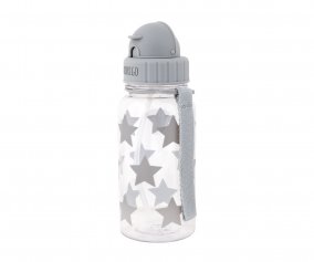 Botella Plstico Estrellas Gris Personalizable