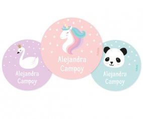 Pack 3 Distintivi Personalizzati Unicorno