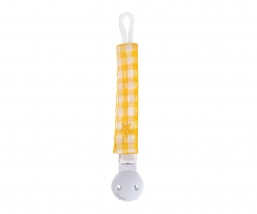 Sujetachupetes Personalizado Vichy Star Amarillo