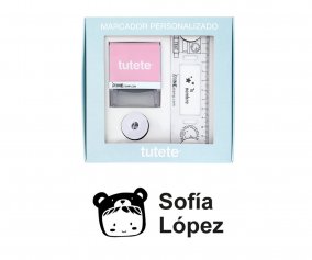 Sello Personalizado Esther Gili +  Cinta Blanca para Ropa Oscura