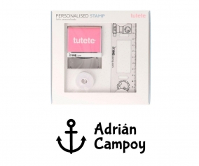 Timbro per tessuti Personalizzato Ancora + Nastro Capi Scuri