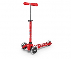 Patinete Mini Micro Deluxe Rojo Luces LED