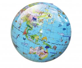 Mappamondo Gonfiabile Animali 30cm