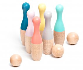 Juego de Bolos de Madera
