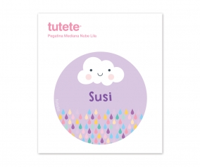 Etichetta Adesiva Media Nube Lilla