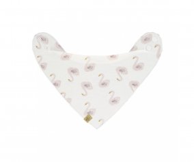 Bavoir Bandana Rversible Little Water Swan 