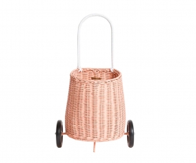 Carrito Cesta Mimbre Rose