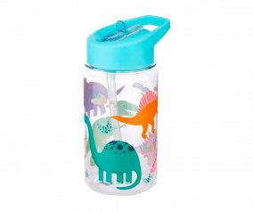 Personalised Plastic Bottle with Straw Roarsome Dinosaurs