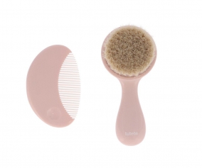 Ensemble Brosse et Peigne Personnalisable Rose