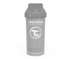 Twistshake Bottiglia Cannuccia Pastel Grigio 360ml