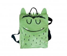 Mochila Infantil El Monstruo de Colores Verde Personalizable