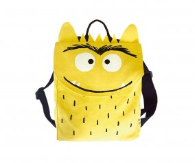 Mochila Infantil El Monstruo de Colores Amarillo Personalizable