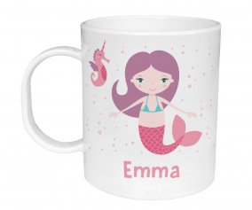 Taza de Plstico Personalizada Sirena