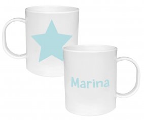 Tasse en Plastique Personnalisable toile Aqua