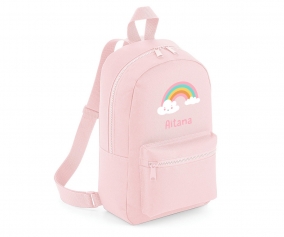 Zaino Mini Fashion Rosa Arcobaleno Personalizzato