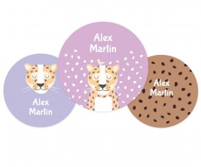 Pack 3 chapas Personalizadas Leopardo