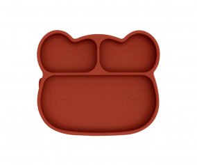 Plato con Ventosa Oso Teja