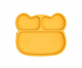 Bear Stickie Plate Yellow