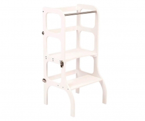 Helper Tower Montessori White/Silver