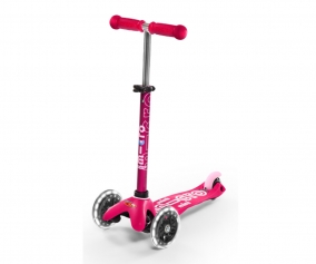 Mini Micro Deluxe Scooter Pink LED Lights