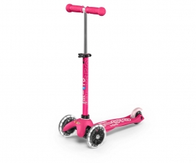 Mini Micro Deluxe Scooter Pink LED Lights