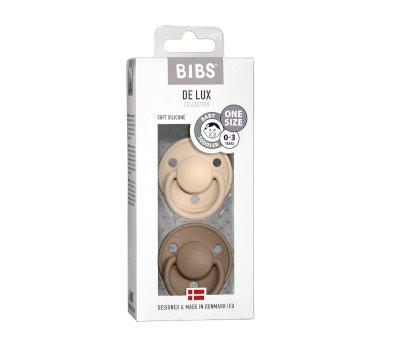 2 Succhietti BIBS De Lux Vanilla/Dark Oak Silicone