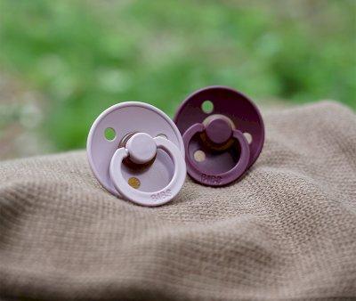 2 Succhietti BIBS Colour Round Pink Plum/Elderberry