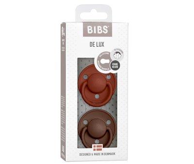 2 Chupetes BIBS De Lux Rust/Mocha Silicona