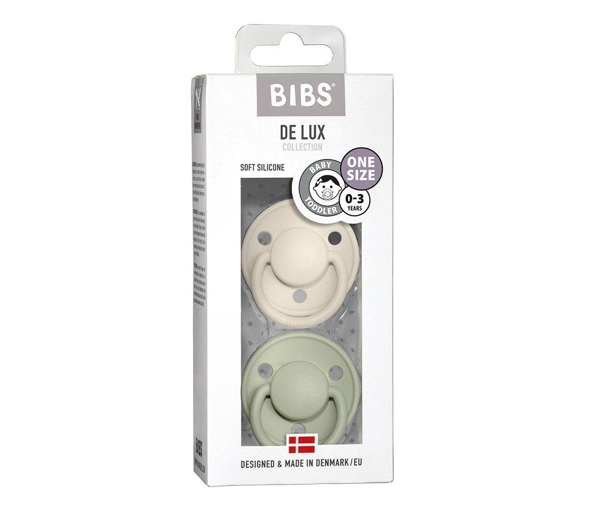 2 Sucettes BIBS de Lux Ivory/Sage Silicone - Tutete