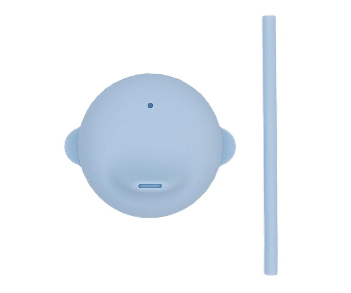 Tampa Sippie Silicone para copo  Azul Pastel