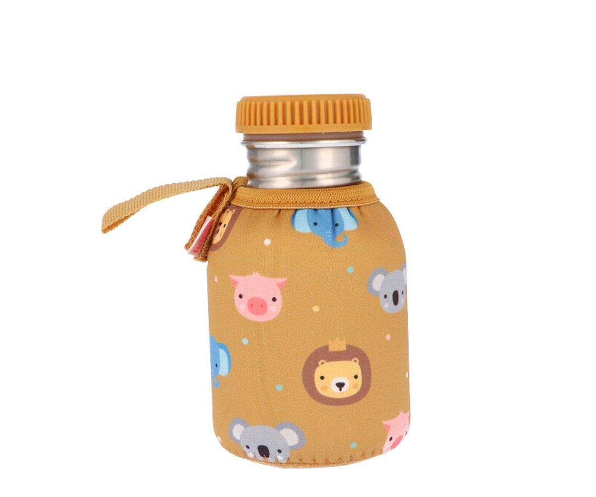 Bottiglia Acciaio Fodera Personalizzabile Animal Friends 350ml