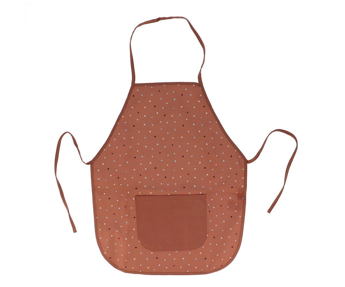 Delantal Infantil Dots Brown - Personalizado