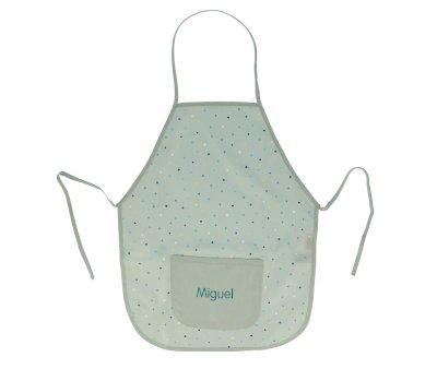 Delantal Infantil Dots Sage Personalizable