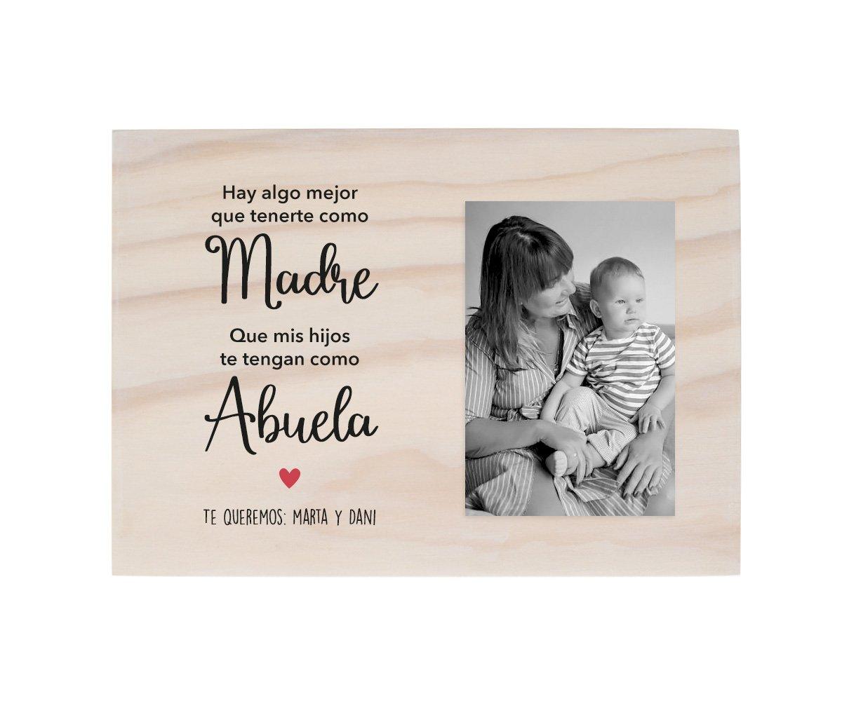 Tabla de Madera Personalizada para Foto - Madre Abuela Hijos