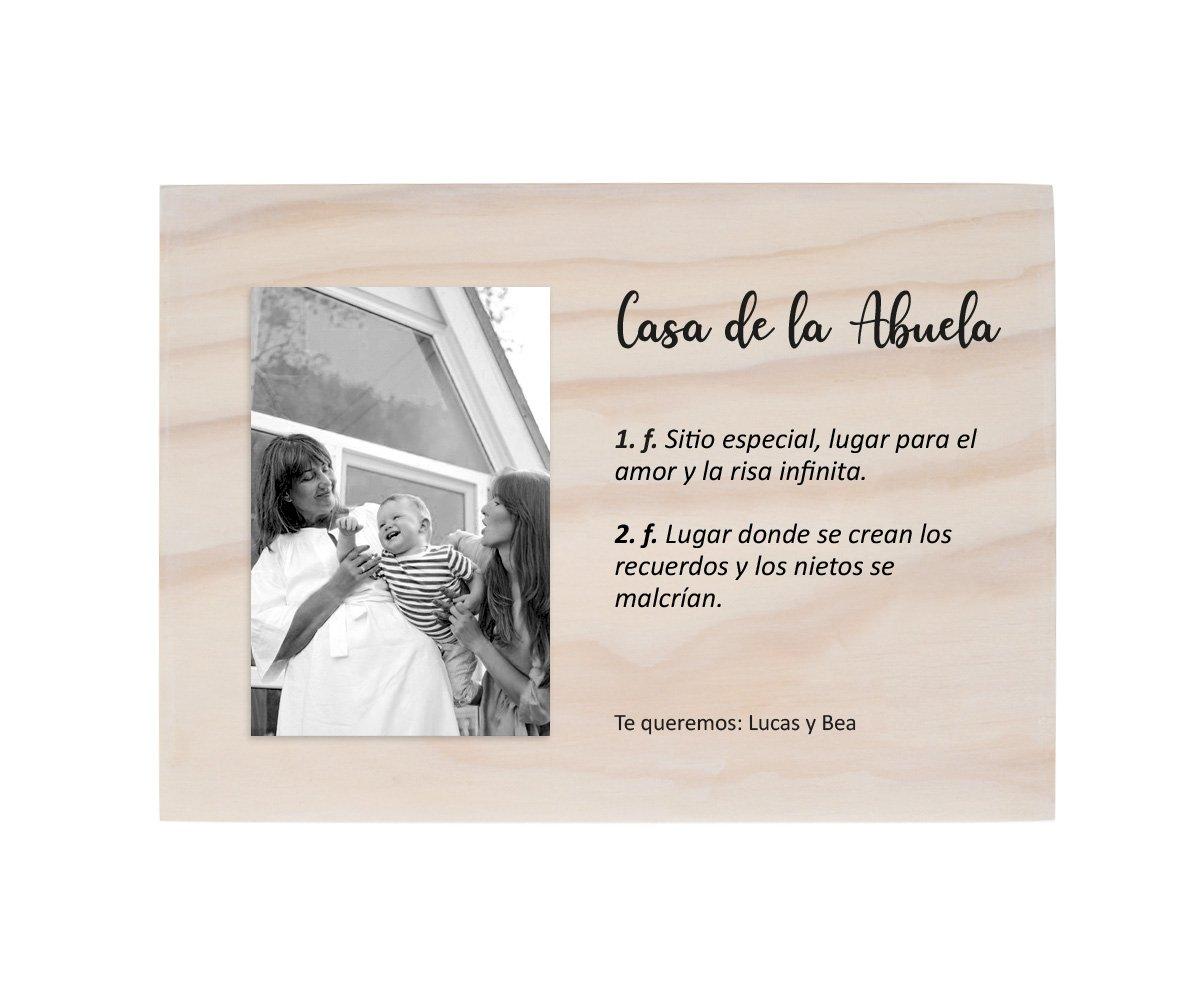 Tabla de Madera Personalizada para Foto - Casa de la Abuela
