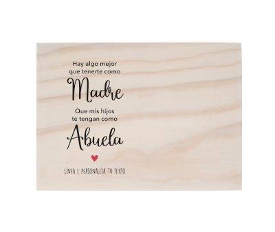 Tabla de Madera Personalizada para Foto - Madre Abuela Hijos