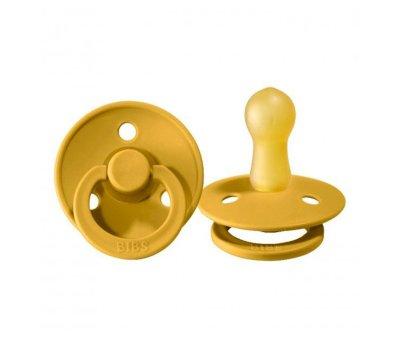 2 Chupetes BIBS Colour Round Vanilla/Mustard