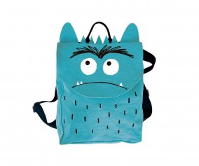 Mochila Infantil El Monstruo de Colores Azul Personalizable